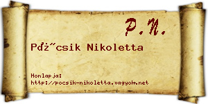 Pócsik Nikoletta névjegykártya